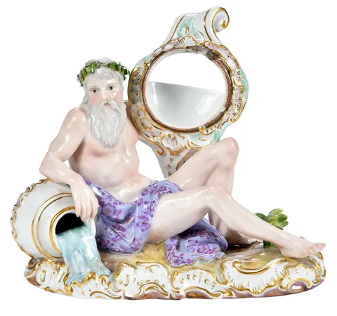 Meissen, Porcelain Figural Pocket Watch Holder