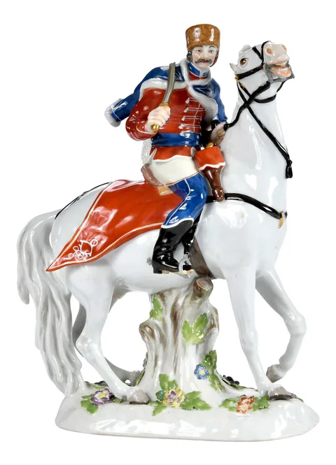 Meissen, Porcelain Hussar on Horseback