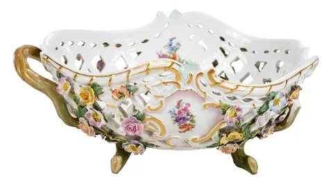 Meissen, Reticulated Porcelain Basket