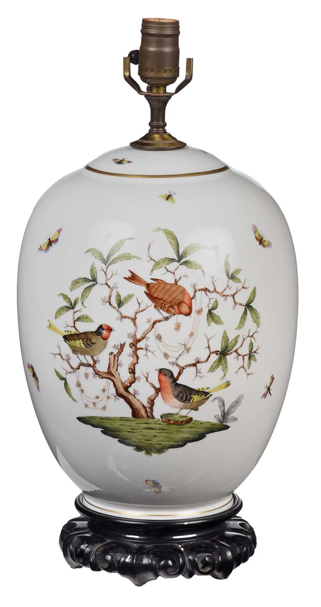 Rothschild Bird Lamp by Herend, sold Jan 2024