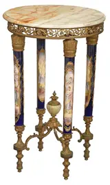 Sèvres, Porcelain, Gilt Bronze, and Onyx Side Table