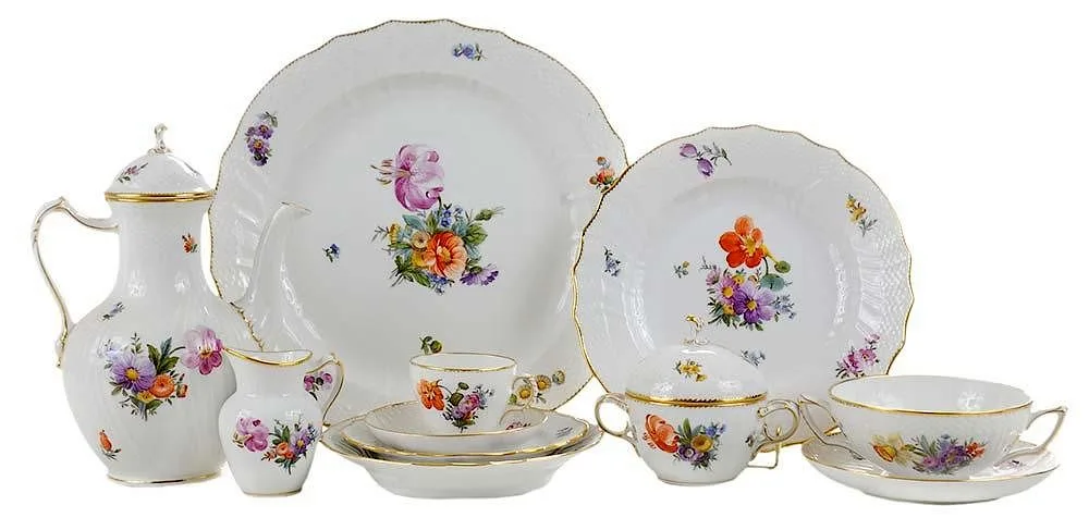 Dinner Service for 12 by Royal Copenhagen, porcelain, sold May 2016