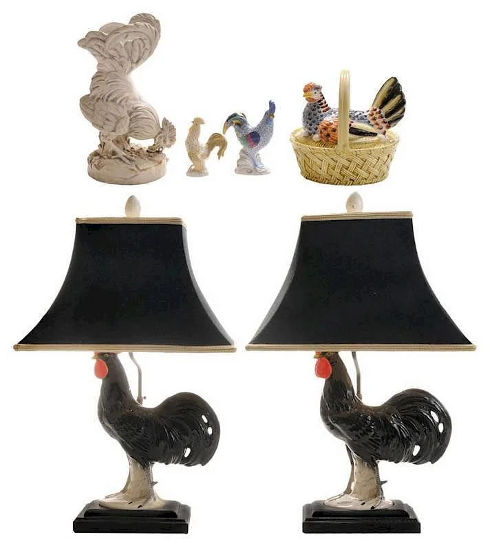 Royal Dux, Tiffany Ceramic by Herend, ] Italian made for Tiffany hen-and-nest ceramic basket, sold Sep 2014