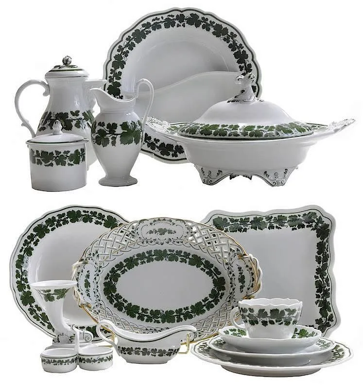 "Vine and Leaf" Partial Dinner by Meissen, sold Nov 2014