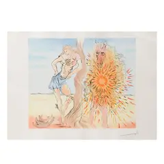 Salvador Dalí, Le repos du chevalier (El descanso del caballero), Grabado a la punta seca 28 / 225