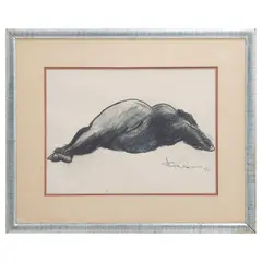 Pedro Ascencio, Desnudo, Carboncillo sobre papel