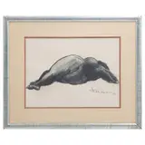Pedro Ascencio, Desnudo, Carboncillo sobre papel