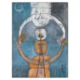 Arturo Morín, Los pulsadores de Papantla, Mixta sobre tela