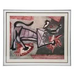 Rodolfo Nieto, El gato, Litografía offset 232