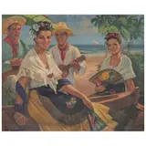 Ramón Espino Barros, Bellezas jarochas, Óleo sobre tela