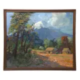 Vista de volcán by Autor No Identificado, Óleo sobre tela, sold Nov 2025