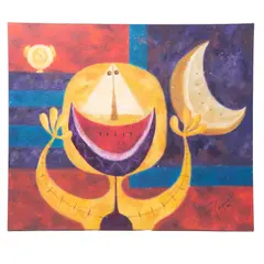 Gerardo Tapia, El señor de la Luna, Mixta sobre tela