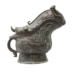 Guang*, CHINA, SIGLO XX, Bronce, patinado en color verde y marrón; sinograma en la parte inferior