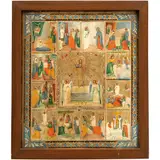 Icono, LA RESURRECCIÓN DE CRISTO, Óleo y lámina de oro sobre tabla