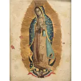 Virgen de Guadalupe, MÉXICO, SIGLO XVIII, Óleo sobre lámina de cobre