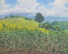 Jorge Obregon, LA FERTILIDAD DE LA MILPA, Óleo sobre tela