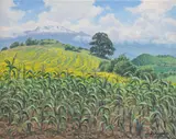 Jorge Obregon, LA FERTILIDAD DE LA MILPA, Óleo sobre tela