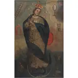 Tota Pulchra, MÉXICO, FINALES DEL SIGLO XIX, Óleo sobre tela