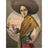 RETRATO DE DAMA by Carlos Ruano Llopis, Óleo sobre tela, offered Nov 2025