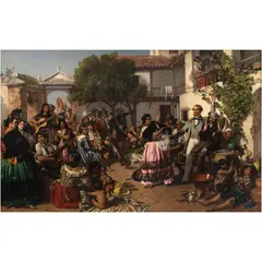 John Philip, LA VIDA ENTRE LOS GITANOS, Óleo sobre tela