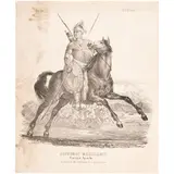 Claudio Linati, CACIQUE APACHE DES BORDS DU RIO COLORADO DANS LA CALIFORNIE. COSTUMES MEXICAINS, Litografía, 23 x 18.7 cm
