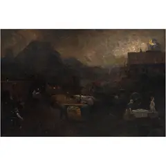 PAISAJE NOCTURNO by Herman Heijenbrock, Óleo sobre tela, offered Nov 2025