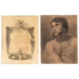 Desnudo Masculino, ESTADOS UNIDOS, CA., 1880, Grafito sobre papel
