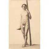 Felipe Ocádiz, DESNUDO MASCULINO, Carboncillo y pastel sobre papel