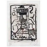 Alberto Gironella, Sin título, de la carpeta Copilli: corona real, Serigrafía sobre papel amate P / A
