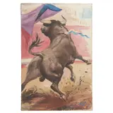 TORO DE ATENCO by Raymundo Cobo Reyes, Óleo sobre tela, offered Oct 2025