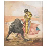 MEDIA VERÓNICA EJECUTADA POR MANUEL RODRÍGUEZ “MANOLETE” by Carlos Ruano Llopis, Óleo sobre tela, sold Oct 2025