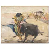 MEDIA VERÓNICA INTERPRETADA POR LUIS CASTRO “EL SOLDADO” by Carlos Ruano Llopis, Óleo sobre tela, sold Oct 2025