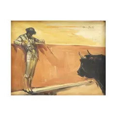 Echándole Valor, ESPAÑA, SIGLO XX, Óleo sobre tela
