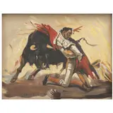 "ARMILLITA" EN UN MOLINETE DE RODILLAS by Carlos Ruano Llopis, Óleo sobre tela, sold Oct 2025