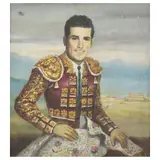 Luis Solleiro, RETRATO DE "MIGUEL ANGEL GARCÍA EL GÜERO", Óleo sobre tela