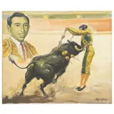Jorge Rendón Tapia, FERMÍN ESPINOSA "ARMILLITA CHICO", Óleo sobre tela