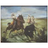 Acoso y Derribo, ESPAÑA, SIGLO XX, Óleo sobre tela
