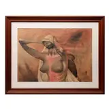 Guillermo Meza Álvarez, El cántaro, Pastel y sanguina sobre papel