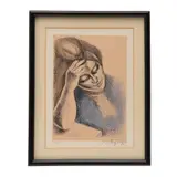 Raúl Anguiano, Pensativa, Serigrafía E / E