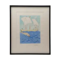Salvador Dalí, Zebulun, de la carpeta Las doce tribus de Israel, 1973, Grabado a la punta seca con esténcil 153/ 195