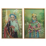 Retratos de niños con trajes típicos by Alfonso Rodríguez Pastrana, Óleo sobre tela, offered Oct 2025