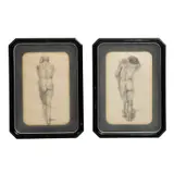 Armando García Núñez, Bocetos de desnudos masculinos, Lápiz de grafito sobre papel