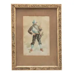 Lancaster Jones, Hernán Cortés, Acuarela sobre papel
