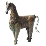 Luciano Bustamante, GARAÑÓN, Bronce, acabado dorado, con incrustaciones de piedra