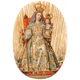 MÉXICO, SIGLO XVIII by Medallón Con la Virgen del Carmen, Óleo sobre placa de marfil, sold Sep 2025