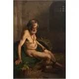 San Pedro Encarcelado, EUROPA, SIGLO XIX, Óleo sobre tela sobre MDF