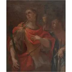 Santa Bárbara, EUROPA, CA., 1700, Óleo sobre tela