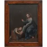 José María Vázquez, MARÍA MAGDALENA LAVÓ CON SUS LÁGRIMAS LOS PIES A NUESTRO SEÑOR JESUCRISTO, Óleo sobre tela