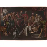 El Lavatorio, MÉXICO, PRINCIPIOS DEL SIGLO XVIII, Óleo sobre tela