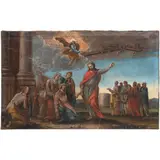 Cristo Curando A los Enfermos, EUROPA, CA., 1700, Óleo sobre tela